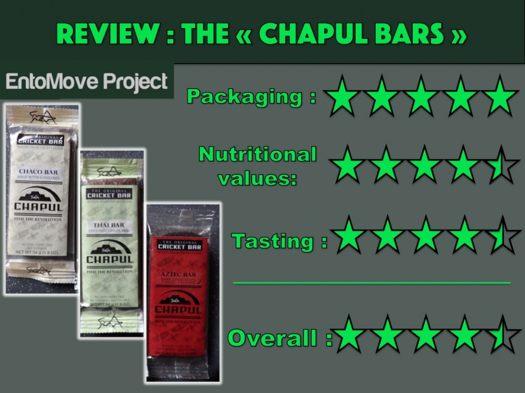 Chapul bars cricket paleo insects food entomophagy