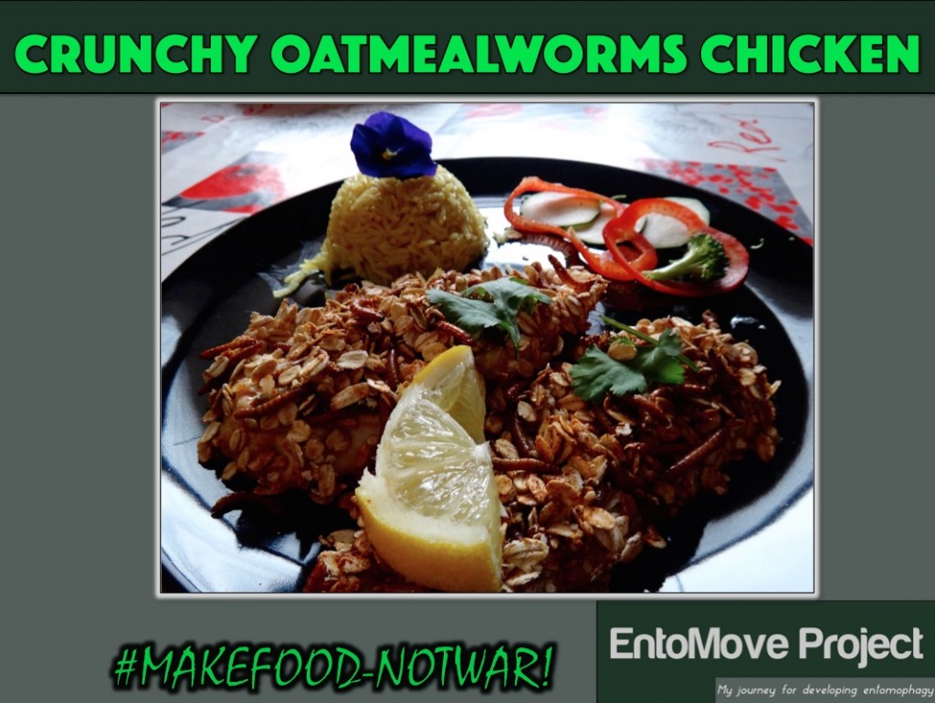oatmeal mealworms oat chicken entomophagy edible insects entomoveproject proteins recipe health fitness