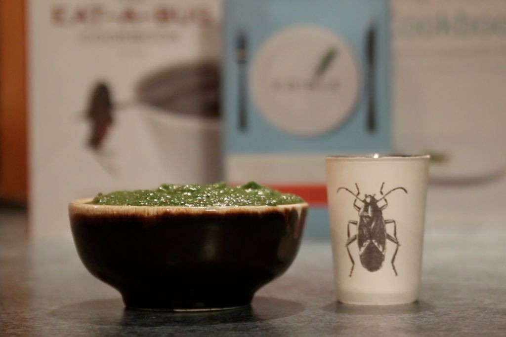 cricket nettle pesto entomophagy edible insects recipe paleo