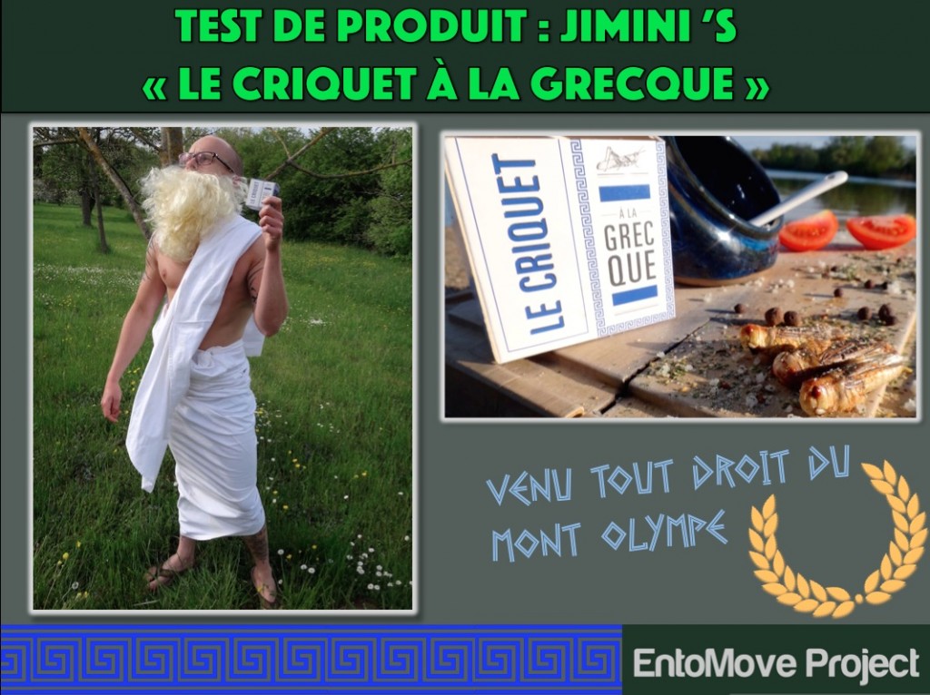 jiminis criquet entomophagie insectes comestibles recette protéines test de produit degustation nutrition grèce